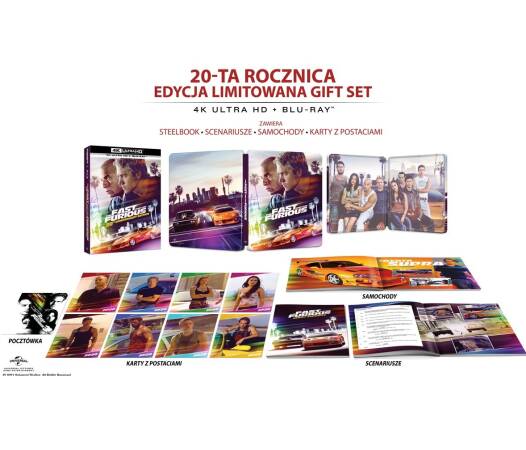 Szybcy i wściekli Steelbook - 4K UHD + Blu-ray 20th ANIVERSARY